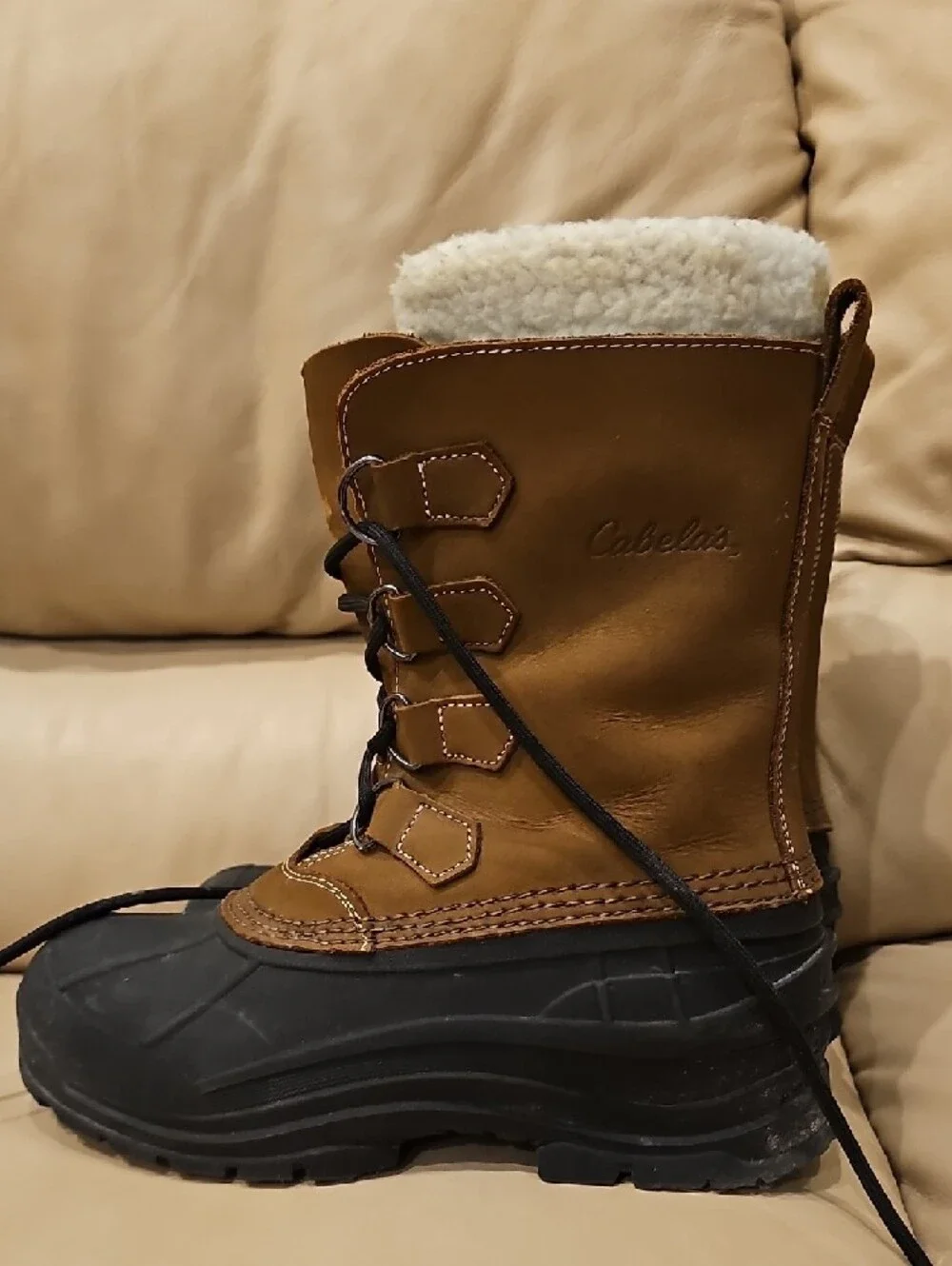 Cabela's Brown and Black Insulated Waterproof Winter Boots